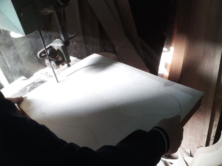 상판제작-두께 가공 및 커팅