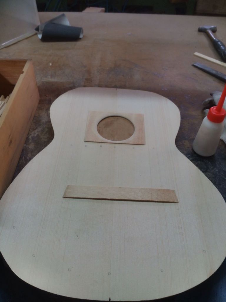 상판제작-상판지지대 접착