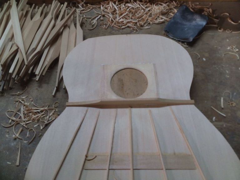 상판제작-가로지지대 접착